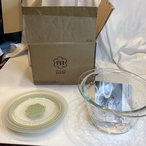 princess house fantasia 3135 1 quart round bowl with lid new in box